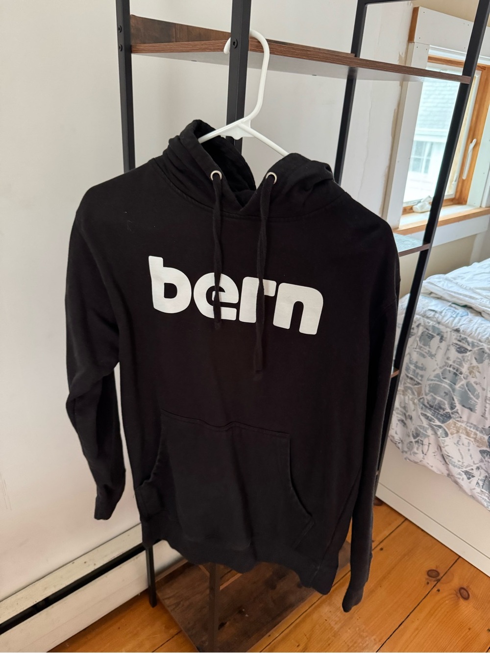 Bern Men's Black Ski Hoodie with White Logo